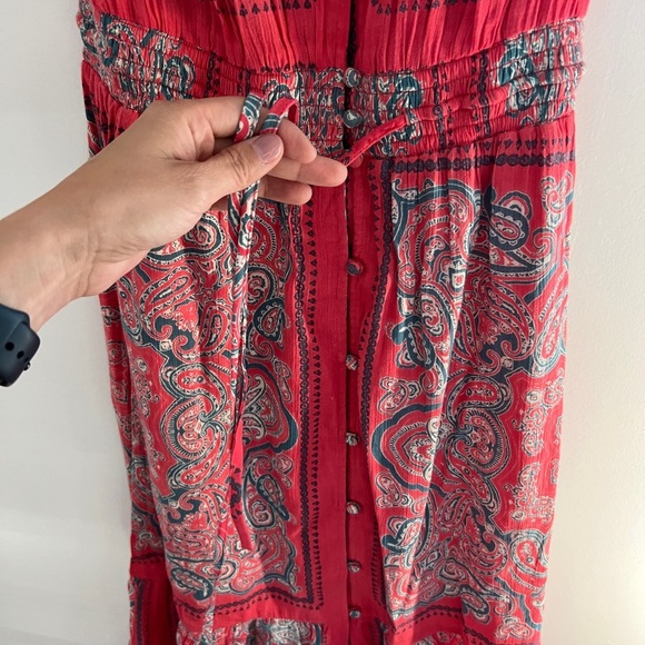Lucky Brand Women's dress - Red and Gray Paisley - Picture 5 of 8